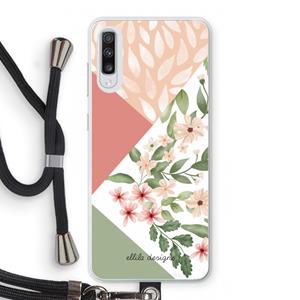 CaseCompany Sweet heaven geometrics: Samsung Galaxy A70 Transparant Hoesje met koord
