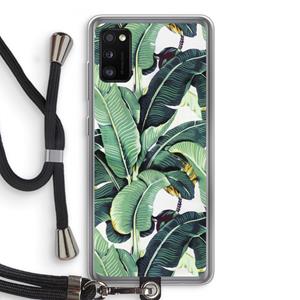 CaseCompany Bananenbladeren: Samsung Galaxy A41 Transparant Hoesje met koord