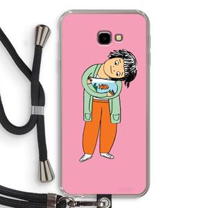CaseCompany Visknuffel: Samsung Galaxy J4 Plus Transparant Hoesje met koord