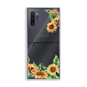 CaseCompany Zonnebloemen: Samsung Galaxy Note 10 Plus Transparant Hoesje