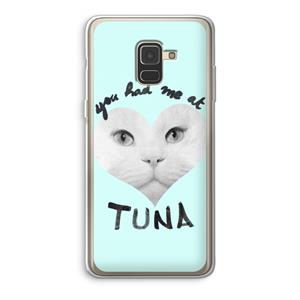 CaseCompany You had me at tuna: Samsung Galaxy A8 (2018) Transparant Hoesje