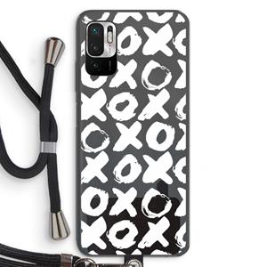 CaseCompany XOXO: Xiaomi Redmi Note 10 5G Transparant Hoesje met koord