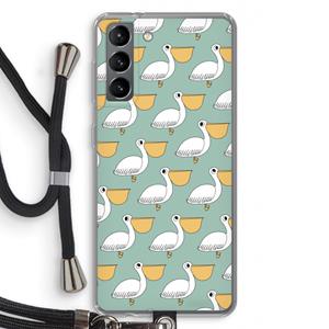 CaseCompany Pelican: Samsung Galaxy S21 Transparant Hoesje met koord