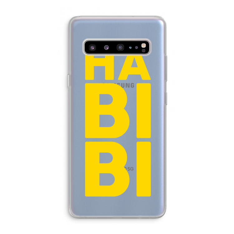 CaseCompany Habibi Blue: Samsung Galaxy S10 5G Transparant Hoesje