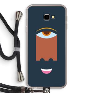 CaseCompany Mono M: Samsung Galaxy J4 Plus Transparant Hoesje met koord
