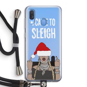 CaseCompany Came To Sleigh: Samsung Galaxy A40 Transparant Hoesje met koord