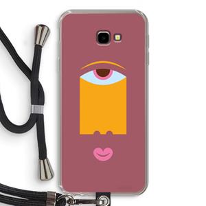 CaseCompany Mono V: Samsung Galaxy J4 Plus Transparant Hoesje met koord