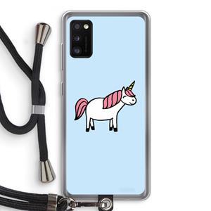CaseCompany Eenhoorn: Samsung Galaxy A41 Transparant Hoesje met koord