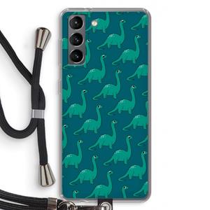 CaseCompany Diplodocus: Samsung Galaxy S21 Transparant Hoesje met koord