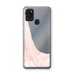 CaseCompany Peach bath: Samsung Galaxy A21s Transparant Hoesje
