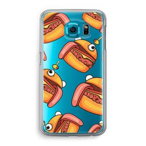 CaseCompany Hamburger: Samsung Galaxy S6 Transparant Hoesje