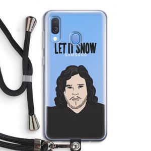 CaseCompany Let It Snow: Samsung Galaxy A40 Transparant Hoesje met koord