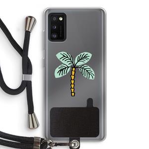 CaseCompany Palmboom: Samsung Galaxy A41 Transparant Hoesje met koord