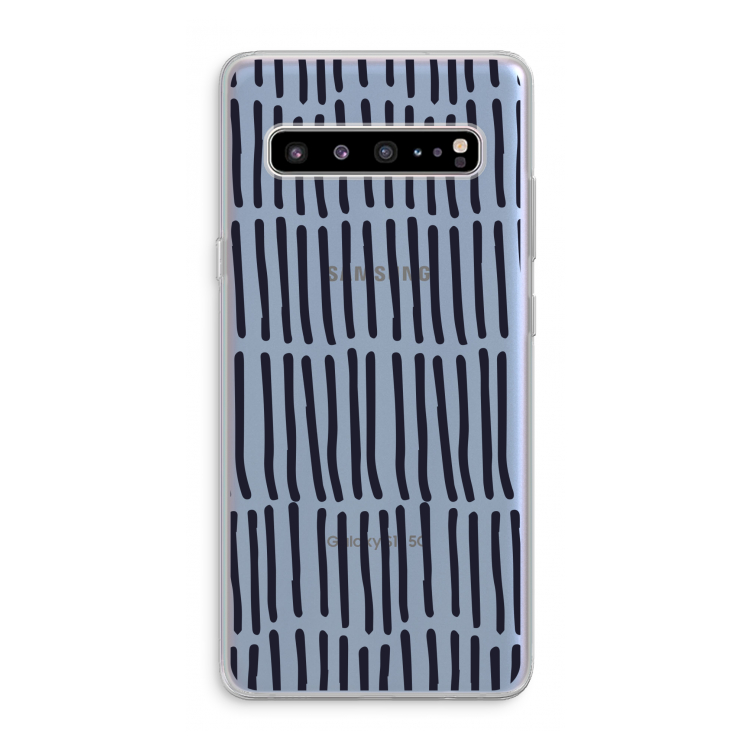 CaseCompany Moroccan stripes: Samsung Galaxy S10 5G Transparant Hoesje