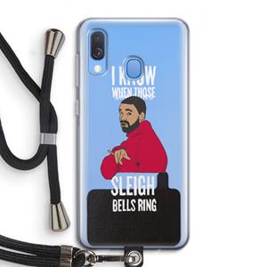 CaseCompany Sleigh Bells Ring: Samsung Galaxy A40 Transparant Hoesje met koord