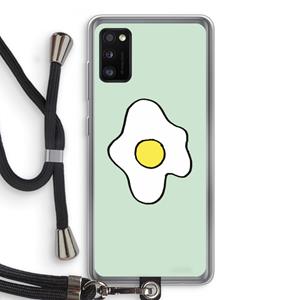 CaseCompany Spiegelei: Samsung Galaxy A41 Transparant Hoesje met koord