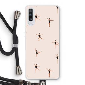 CaseCompany Dancing #1: Samsung Galaxy A70 Transparant Hoesje met koord