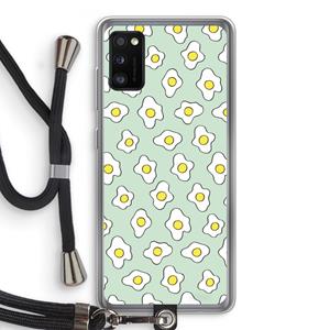 CaseCompany Spiegeleitjes: Samsung Galaxy A41 Transparant Hoesje met koord