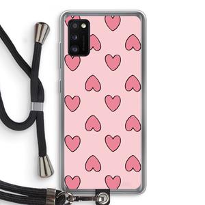 CaseCompany Ondersteboven verliefd: Samsung Galaxy A41 Transparant Hoesje met koord