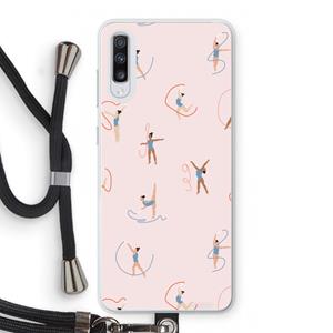 CaseCompany Dancing #3: Samsung Galaxy A70 Transparant Hoesje met koord