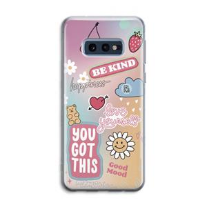 CaseCompany Positivity: Samsung Galaxy S10e Transparant Hoesje