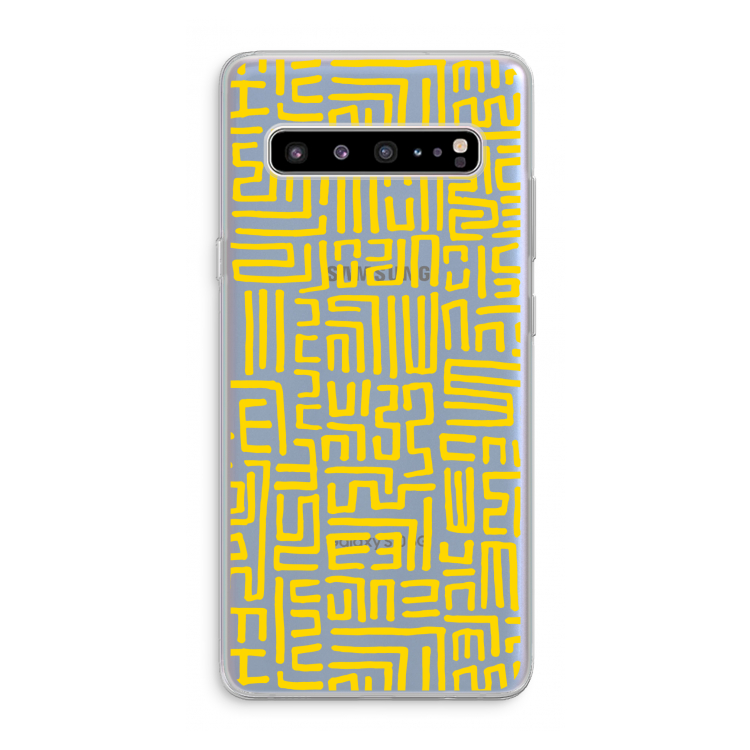 CaseCompany Majorelle Blue Print: Samsung Galaxy S10 5G Transparant Hoesje