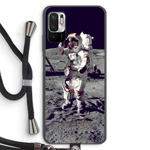 CaseCompany Spaceman: Xiaomi Redmi Note 10 5G Transparant Hoesje met koord
