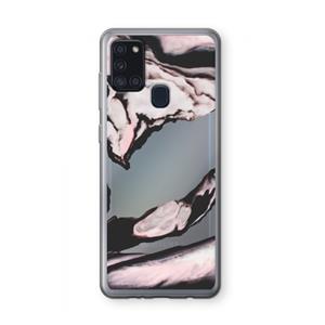 CaseCompany Roze stroom: Samsung Galaxy A21s Transparant Hoesje