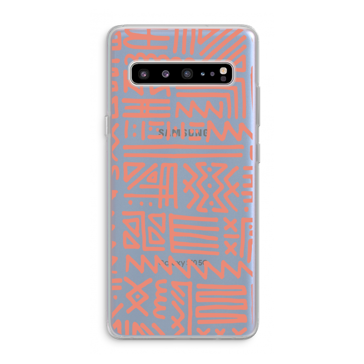 CaseCompany Marrakech Pink: Samsung Galaxy S10 5G Transparant Hoesje