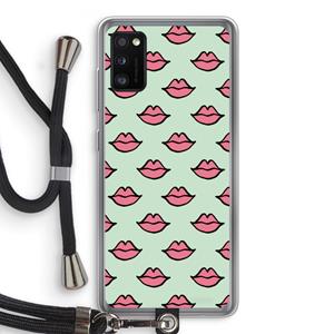 CaseCompany Lipjes: Samsung Galaxy A41 Transparant Hoesje met koord
