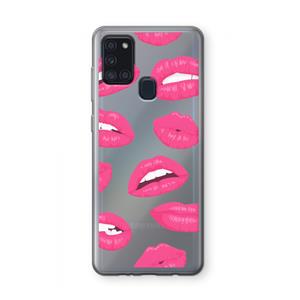 CaseCompany Bite my lip: Samsung Galaxy A21s Transparant Hoesje