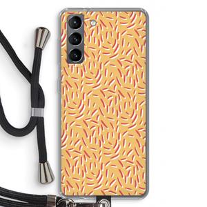CaseCompany Camouflage: Samsung Galaxy S21 Transparant Hoesje met koord