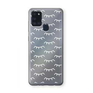 CaseCompany Wimpers: Samsung Galaxy A21s Transparant Hoesje