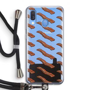 CaseCompany Bacon to my eggs #2: Samsung Galaxy A40 Transparant Hoesje met koord