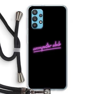 CaseCompany Vice Black: Samsung Galaxy A32 4G Transparant Hoesje met koord