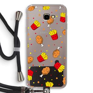 CaseCompany Chicken 'n Fries: Samsung Galaxy J4 Plus Transparant Hoesje met koord