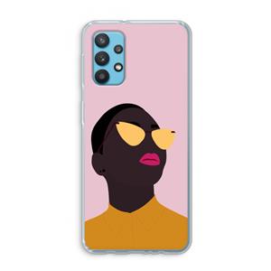CaseCompany Yellow glasses: Samsung Galaxy A32 4G Transparant Hoesje