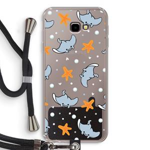 CaseCompany Manta: Samsung Galaxy J4 Plus Transparant Hoesje met koord