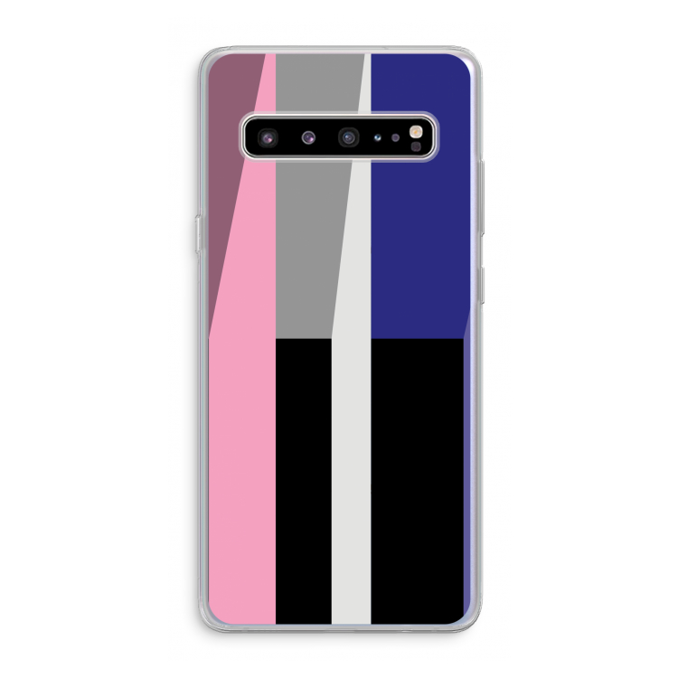 CaseCompany Gestalte 4: Samsung Galaxy S10 5G Transparant Hoesje