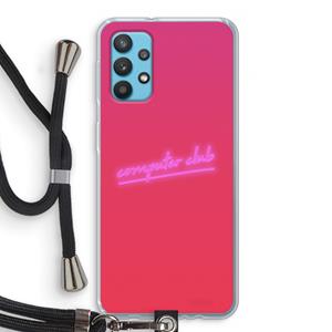 CaseCompany Vice Glow: Samsung Galaxy A32 4G Transparant Hoesje met koord