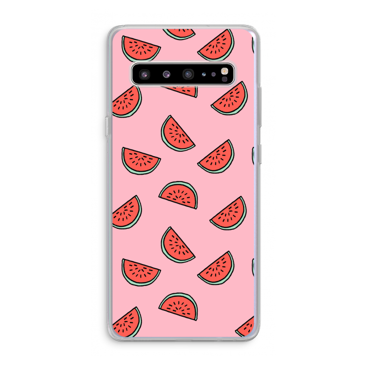 CaseCompany Watermeloen: Samsung Galaxy S10 5G Transparant Hoesje
