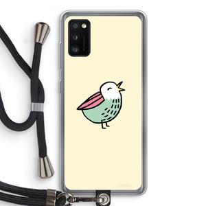 CaseCompany Birdy: Samsung Galaxy A41 Transparant Hoesje met koord