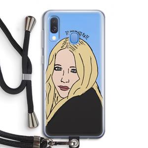 CaseCompany Mary Kate: Samsung Galaxy A40 Transparant Hoesje met koord