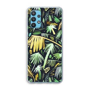 CaseCompany Tropical Palms Dark: Samsung Galaxy A32 4G Transparant Hoesje