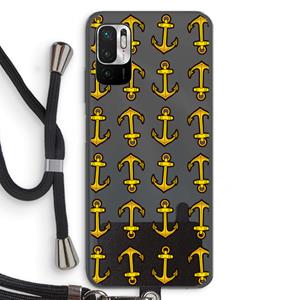 CaseCompany Musketon Anchor: Xiaomi Redmi Note 10 5G Transparant Hoesje met koord