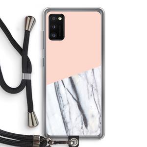 CaseCompany A touch of peach: Samsung Galaxy A41 Transparant Hoesje met koord