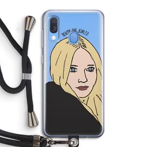 CaseCompany Ashley: Samsung Galaxy A40 Transparant Hoesje met koord