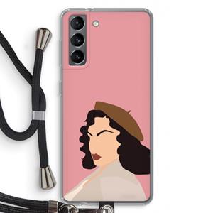 CaseCompany Confidence: Samsung Galaxy S21 Transparant Hoesje met koord