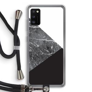 CaseCompany Combinatie marmer: Samsung Galaxy A41 Transparant Hoesje met koord