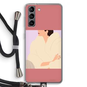 CaseCompany Cosy: Samsung Galaxy S21 Transparant Hoesje met koord